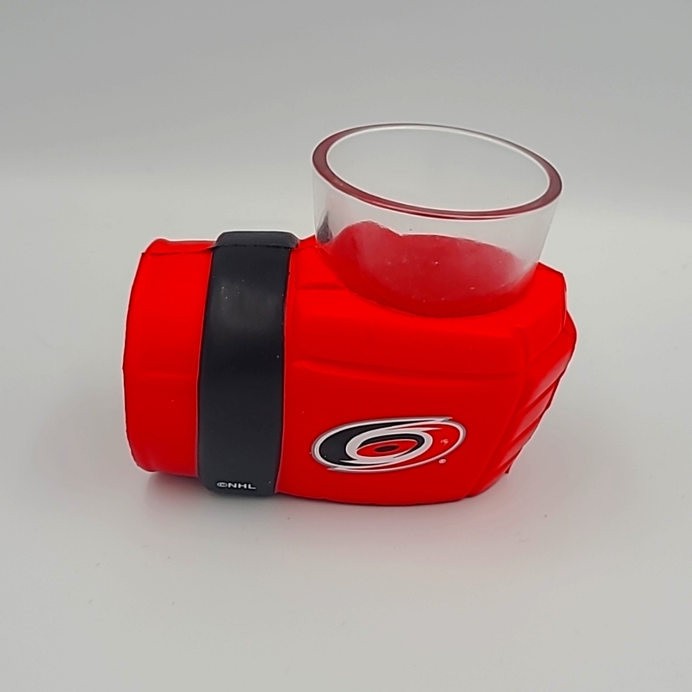 Carolina Hurricanes Wrist Shot Glass And Holder